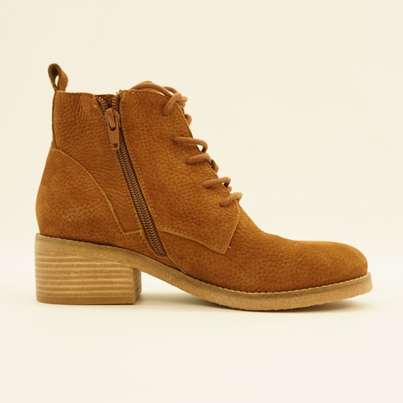 Lucky Brand Ankle Boot Lace Up Booties Toffee 6 - Picture 4 of 8